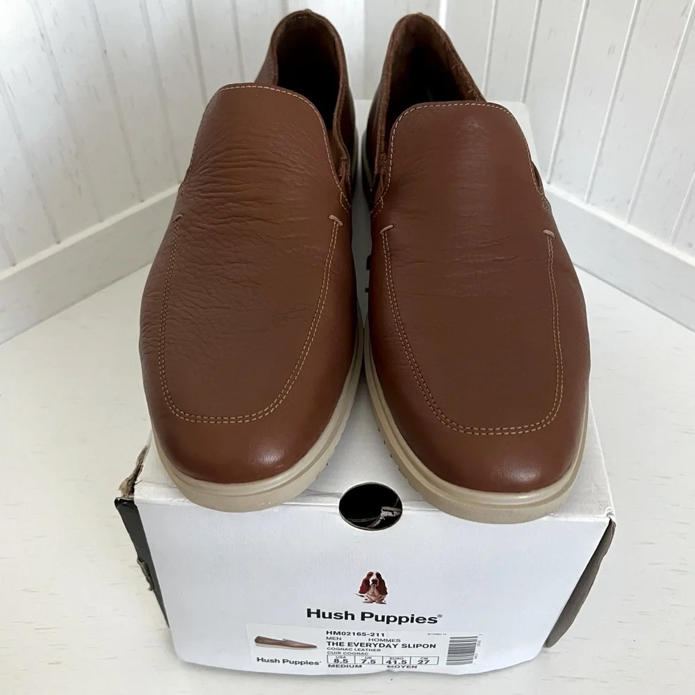 Hush Puppies - The Everday Slipon - Cognac Leather - 8.5M - new - Picture 4 of 16